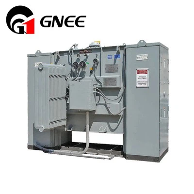 Trofazni transformator trafostanice montiran na uljnu podlogu od 100 kVA